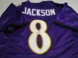 Lamar Jackson of the Baltimore Ravens signed autographed football jersey PAAS COA 349