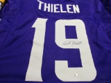 Adam Thielen of the Minnesota Vikings signed autographed football jersey PAAS COA 670