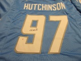 Aidan Hutchinson of the Detroit Lions signed autographed football jersey PAAS COA 103