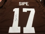 Brian Sipe of the Cleveland Browns signed autographed football jersey PAAS COA 069
