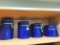 Staggered Size Cannisters in Cobalt Blue