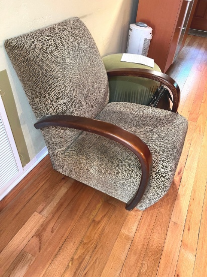 Decorator Curved Arm Upholstered Occassional Chair