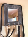 Wall Mount Mirror with Hooks