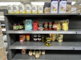 Contents of Gondola Shelving / Corn Starch / Hot Cherry Peppers / Dill Garlic Pickles / Kosher Dill