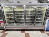 10' Glass Door Merchandising Freezer / 4 Glass Door Freezer (On & Cold) Remote Compressor