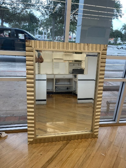 38" x 50" Wave Framed Mirrors