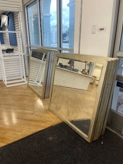 42" x 42" Gold and Silver Framed Mirrors