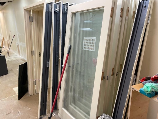 Glass Door with  Metal Frame
