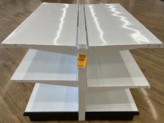 48" x 48" Three Shelf Double Sided Gondola
