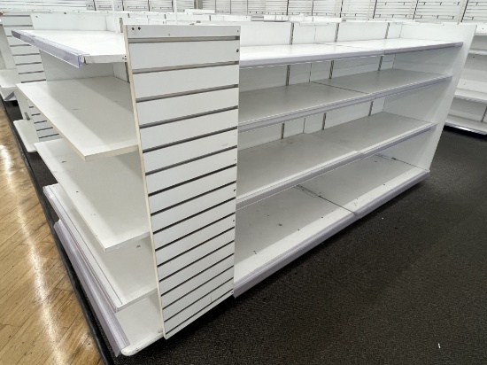 114" x 48" Self Standing Gondola Shelf Rack with Slat Wall