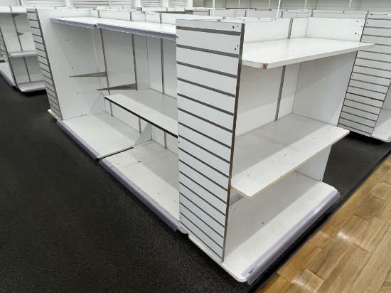 114" x 48" Self Standing Gondola Shelf Rack with Slat Wall