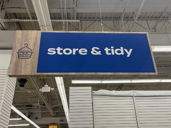 40" Store & Tidy Sign