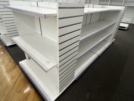 114" x 48" Self Standing Gondola Shelf Rack with Slat Wall