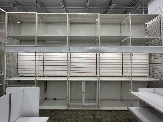 48" x 12' Powered and Illuminated Metal Shelving Rack Section