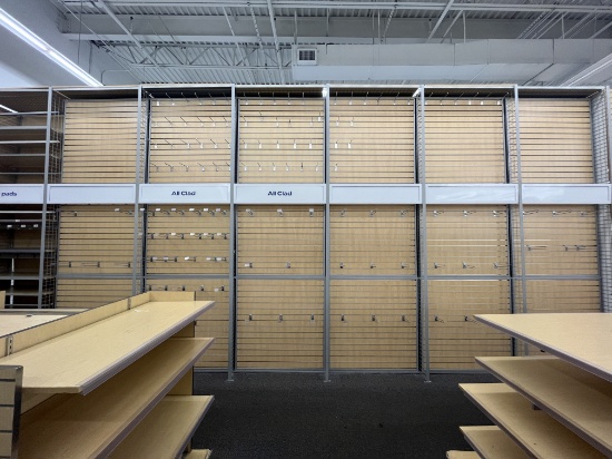 48" x 12' Slat Wall Sections with Hooks