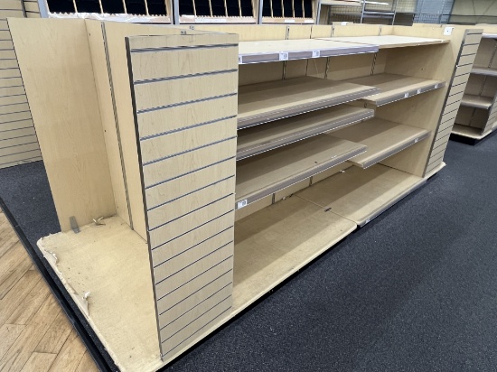 114" x 48" Self Standing Gondola Shelf Rack with Slat Wall