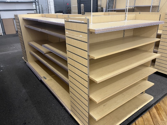 114" x 48" Self Standing Gondola Shelf Rack with Slat Wall