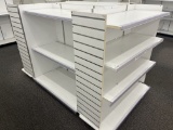 8' x 4' Four Sided Merchandise Rack with Slat Walls and End Caps