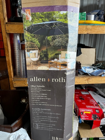 Allen + Roth 11' Offset Umbrella / Self Standing Umbrella
