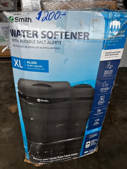 AO Smith Water Softner XL 40,000 Grain Cap.