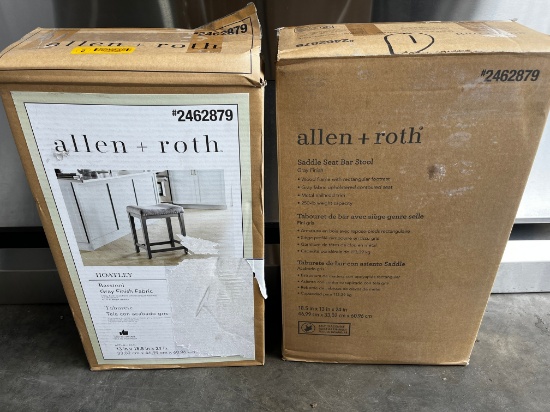 Allen + Roth Saddle Seat Bar stools
