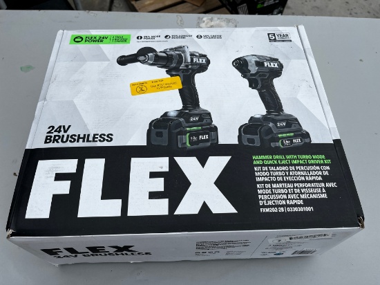 FLEX 40V Brushless Portable Drill Set - Complete Set W/ Carry Bag