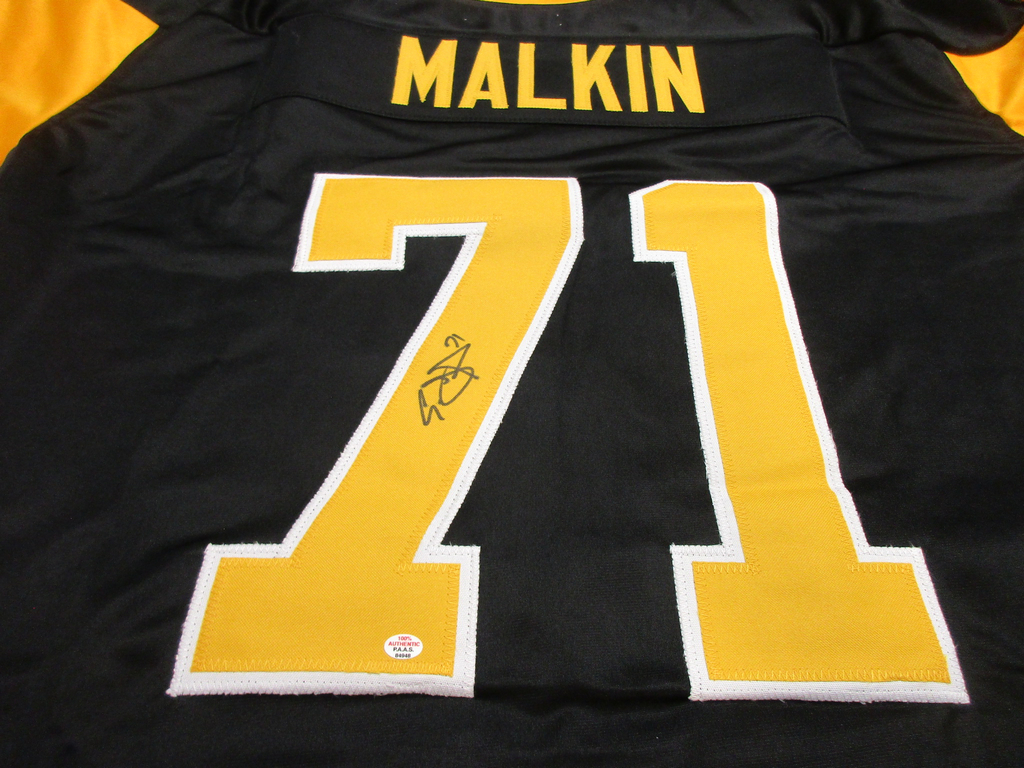 Evgeni Malkin of the Pittsburgh Penguins signed Proxibid