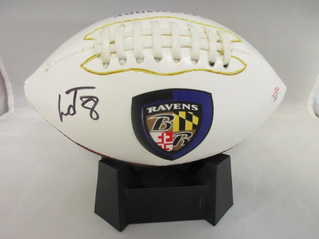 Lamar Jackson of the Baltimore Ravens signed Proxibid
