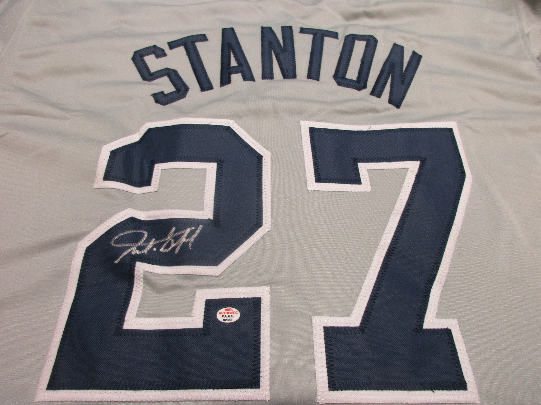 Giancarlo Stanton of the NY Yankees signed