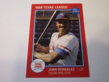 Juan Gonzalez autographed baseball card 1993 Topps #34 (Texas Rangers OF)
