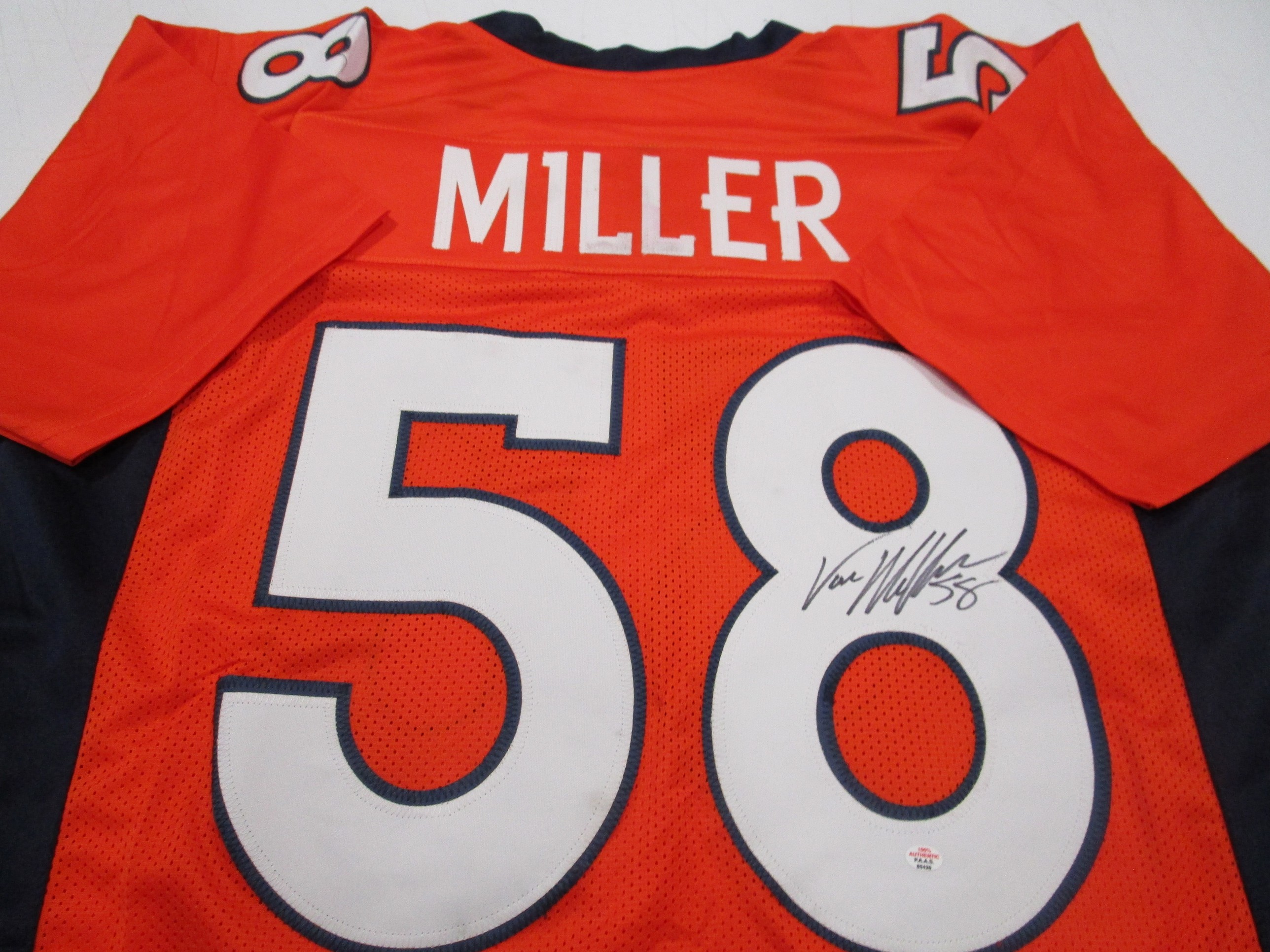 Von Miller Autographed Denver Broncos Framed Color Rush XL Jersey JSA 11003