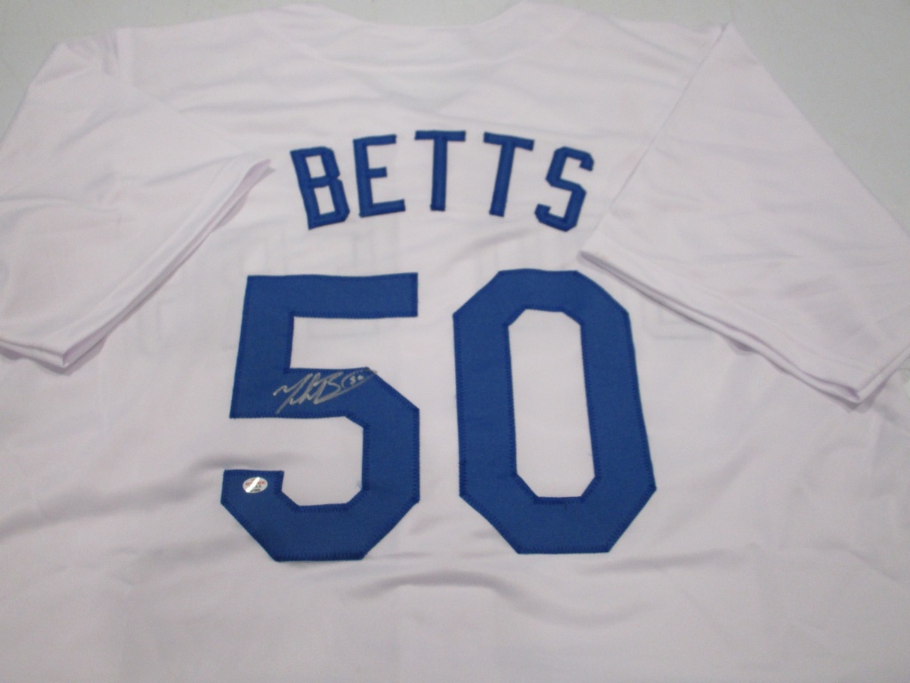 Mookie Betts Dodgers Signed Autographed Blue #50 Jersey PAAS COA