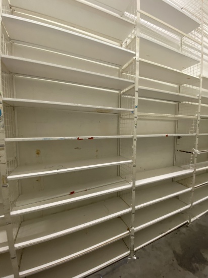 12'H x 13"D x 48" W Wire  Framed Shelving Sections with (11) or (12) Shelves Per section