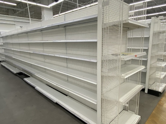 48" W x 85"H Double Sides Gondola with seven sections and (2) endcaps one money