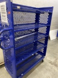 five shelf heavy duty rolling utility cart