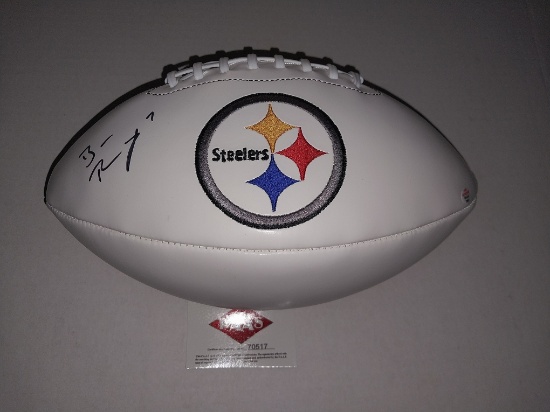 Ben Roethlisberger Signed Football - COA by PAAS - Pittsburgh Steelers