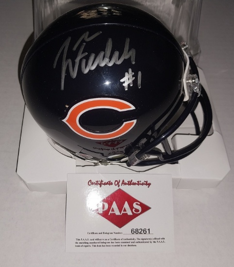 Justin Fields Signed mini Helmet - Chicago Bears with COA by PAAS