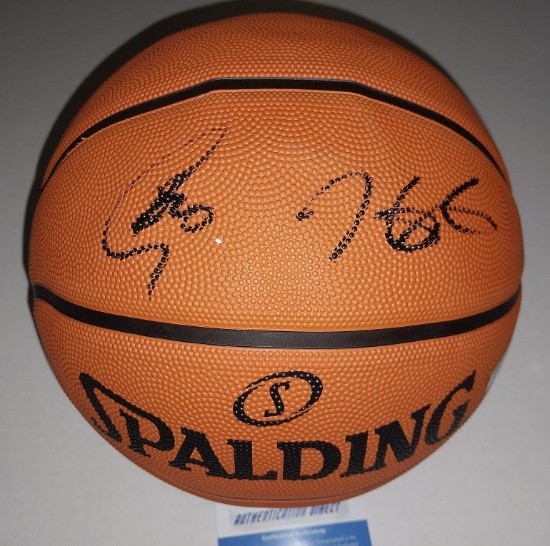 Stephen Curry and Kevin Durant Signed Basketball COA by Authentication Direct
