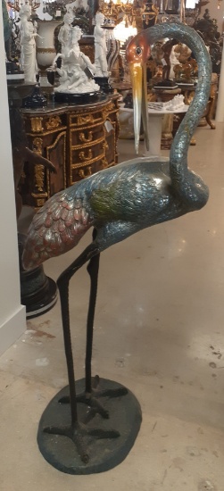 Egret in Bronze - 55 inches tall