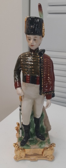 Soldier in Dresden Porcelain - 13.5 inches tall