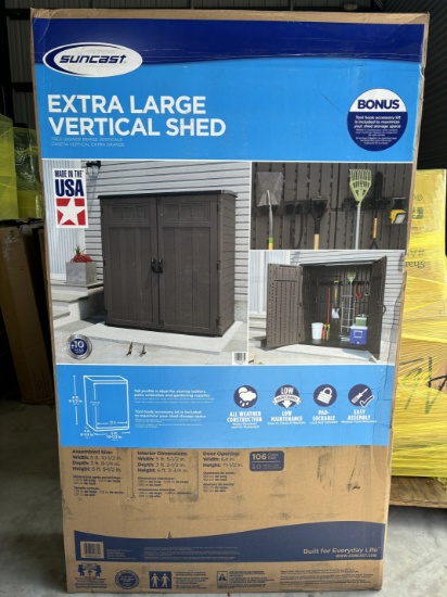 SunCast Extra Large Vertical Shed New in Box