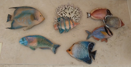 Metal Fish sculptures by Bovano