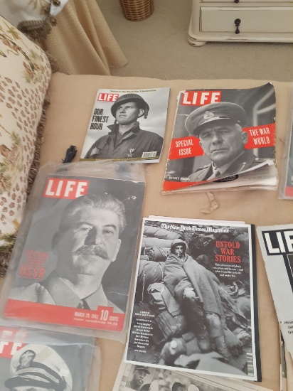 Life magazine, New york times, WWII and JFK