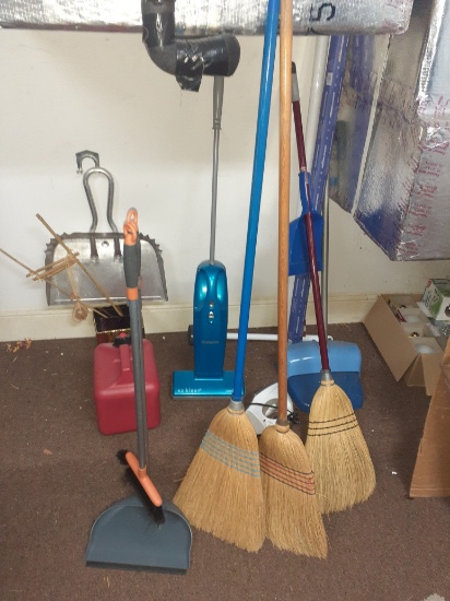 Cleaning supply lot in garage