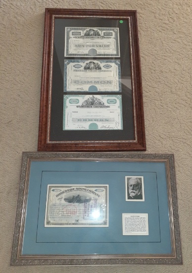 Stock Certificates - Framed