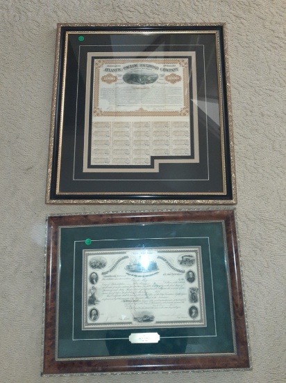 Stock Certificates - Framed