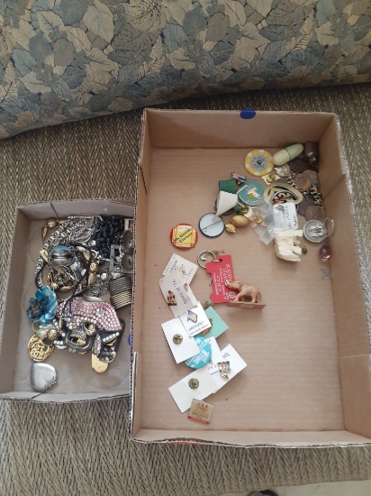 Jewelry lot - 2 boxes - Vintage and new