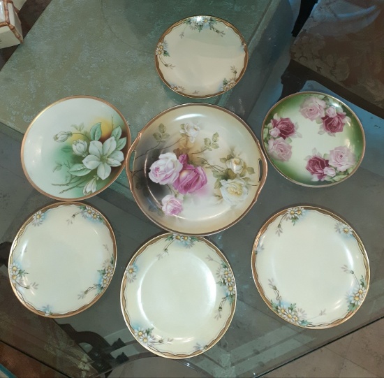 Porcelain Hand Painted Plates - Various