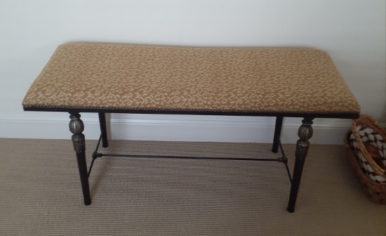 Metal and Cloth Bench - 48 in long