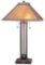 Cal Lighting 60W Matte black Table Lamp With Mica Shade BO-476
